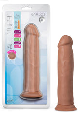 Au Nat Au Naturel By Blush® | Carlos Realistic Mocha 9.5-Inch Long Dildo With Suction Cup Base-French Quarter Lingerie